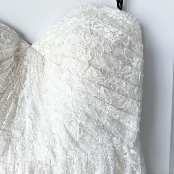 Jenny Yoo Collection BHLDN Size 0 Convertible Floral Lace Tilly Dress Strapless - Picture 3 of 9